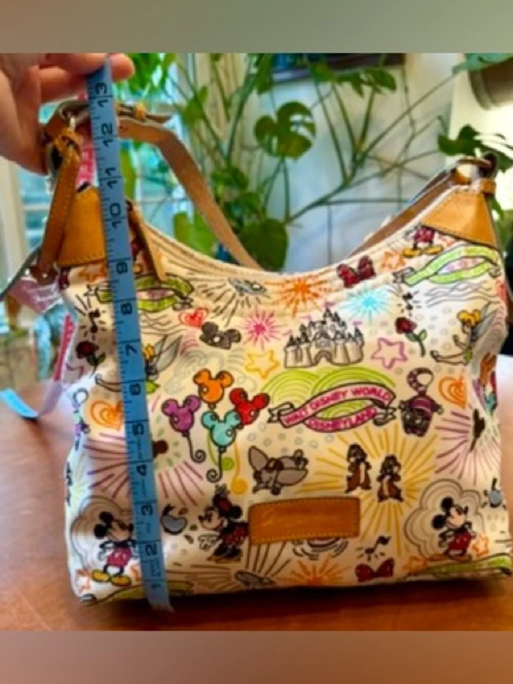 Dooney & Bourke Disney Parks Sketch Hobo Shoulder Bag Mickey Mouse Champsac